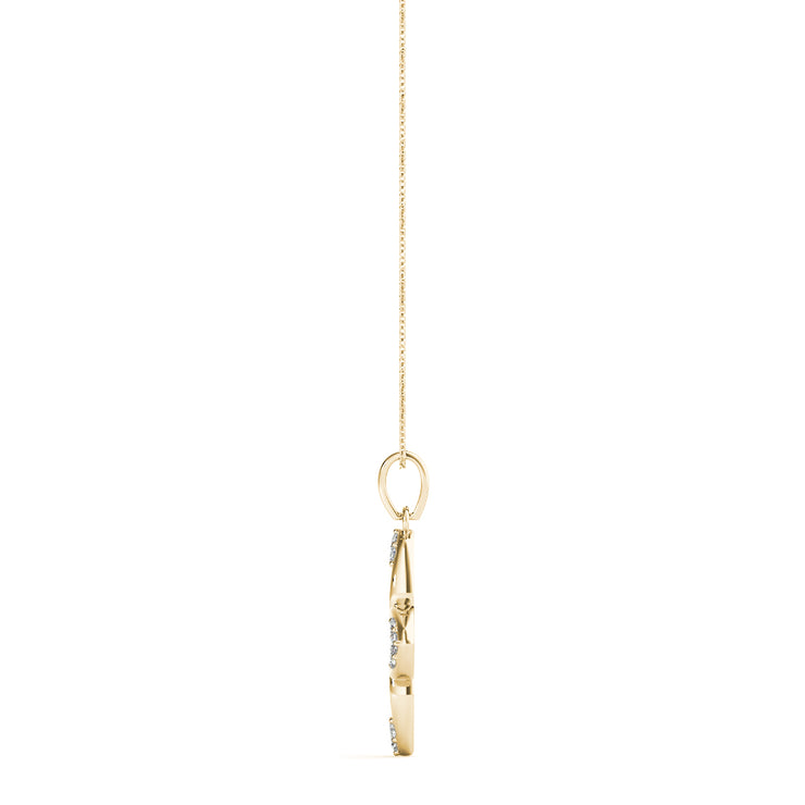 14K Yellow Gold 1/10 ct tw Fashion Diamond Pendant