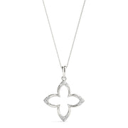 14K White Gold 1/10 ct tw Fashion Diamond Pendant
