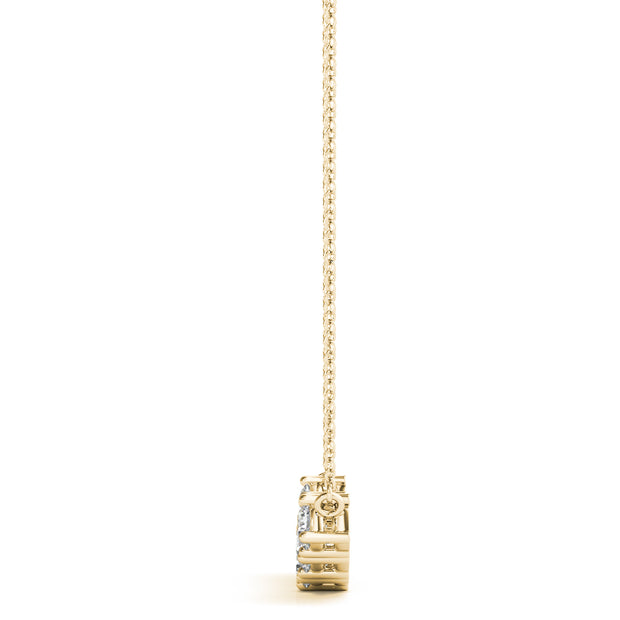 18K Yellow Gold 7/8 ct tw Fashion Diamond Pendant