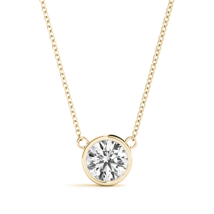 14K Yellow Gold 1 ct tw Solitaire Diamond Pendant