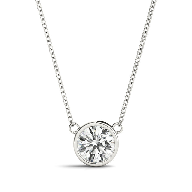 Platinum 1 ct tw Solitaire Diamond Pendant