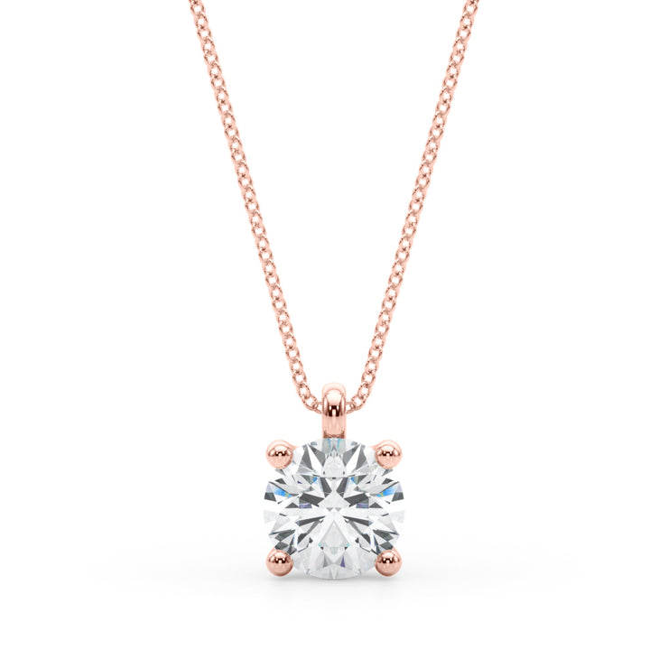 14K Rose Gold 1ct Round Diamond Ring