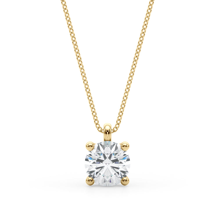 14K Yellow Gold 1ct Round Diamond Ring
