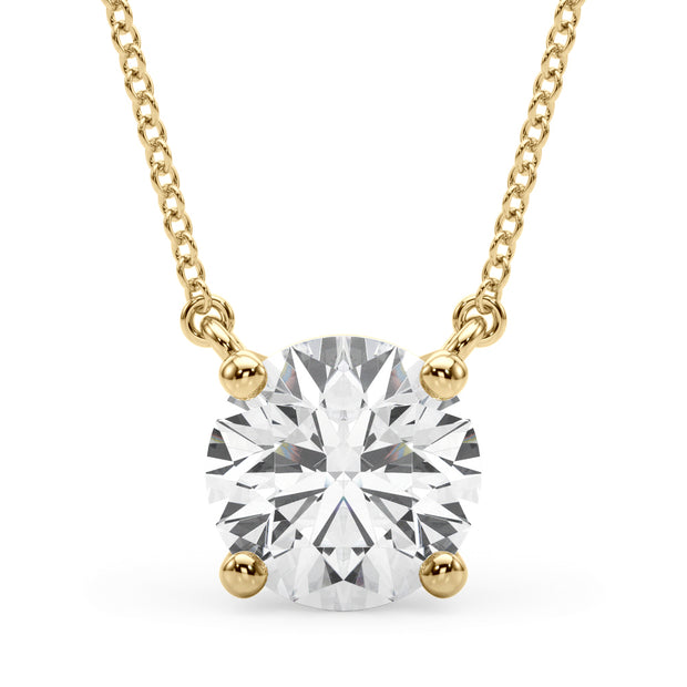 18K Yellow Gold 1 ct tw Solitaire Diamond Pendant