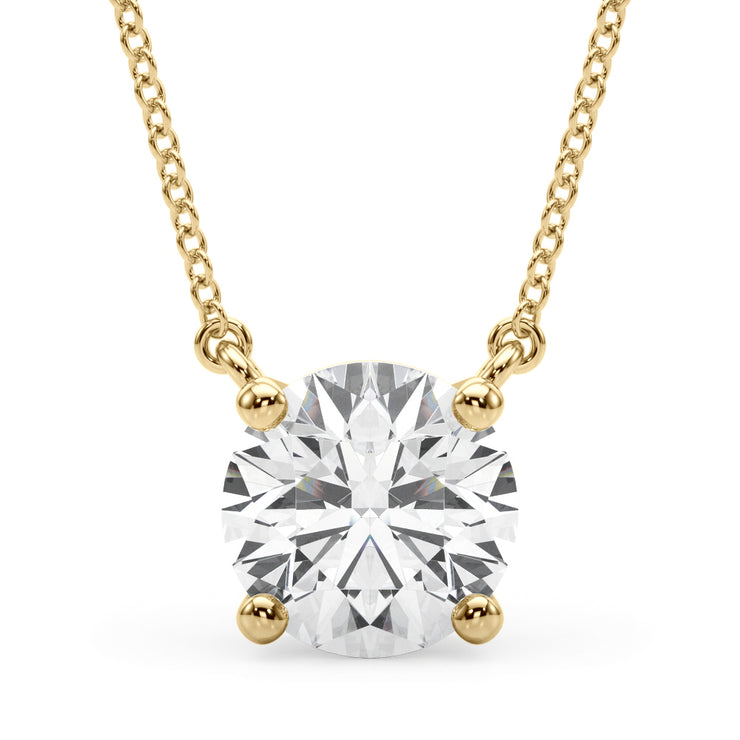 18K Yellow Gold 1 ct tw Solitaire Diamond Pendant