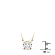 14K Yellow Gold 1 ct tw Solitaire Diamond Pendant