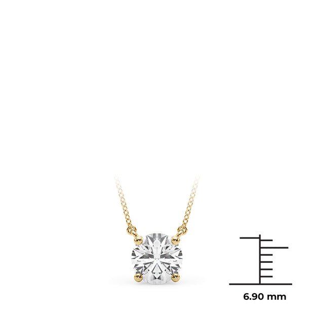 14K Yellow Gold 1 ct tw Solitaire Diamond Pendant