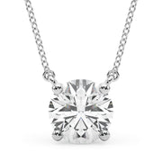 18K White Gold 1 ct tw Solitaire Diamond Pendant