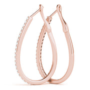 18K Rose Gold 1/2 ct tw Fashion Diamond Earring