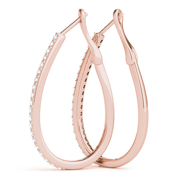 18K Rose Gold 1/2 ct tw Fashion Diamond Earring