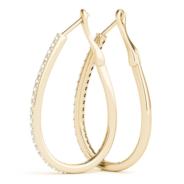 18K Yellow Gold 1/2 ct tw Fashion Diamond Earring