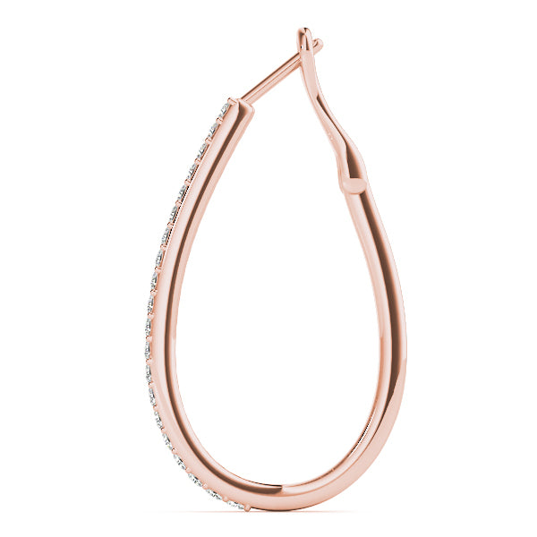 14K Rose Gold 1/2 ct tw Fashion Diamond Earring