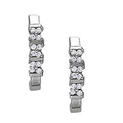 18K White Gold 1/4 ct tw J-Hoops Diamond Earring