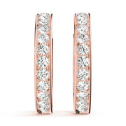 14K Rose Gold 1 ct tw Fashion Diamond Earring