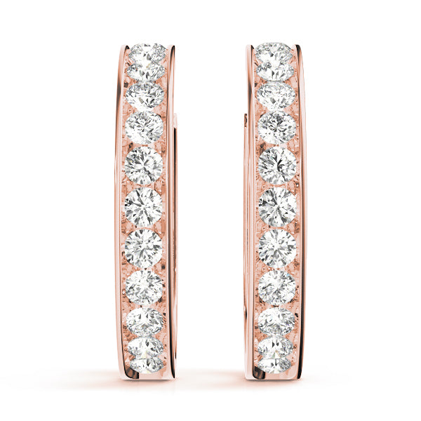 14K Rose Gold 1 ct tw Fashion Diamond Earring