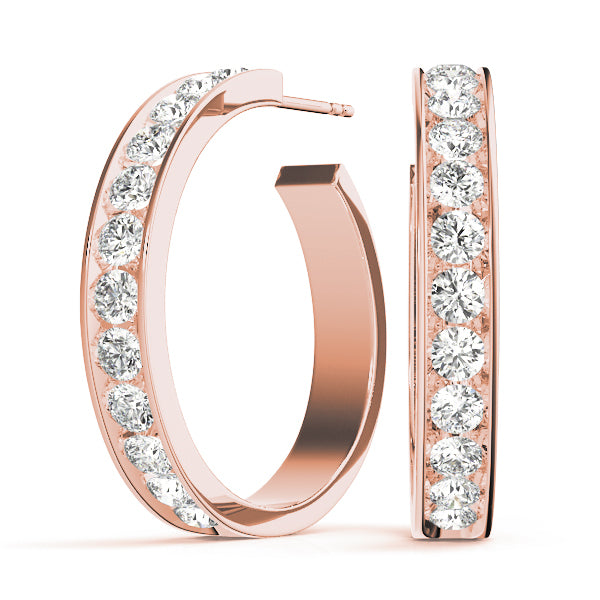 14K Rose Gold 1 ct tw Fashion Diamond Earring