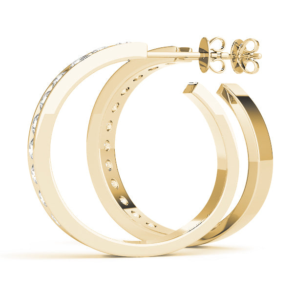 14K Yellow Gold 1 ct tw Fashion Diamond Earring