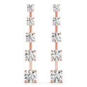14K Rose Gold 1 ct tw Fashion Diamond Earring