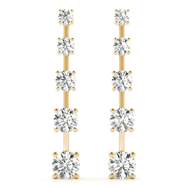 14K Yellow Gold 1 ct tw Fashion Diamond Earring