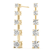18K Yellow Gold 1 ct tw Fashion Diamond Earring