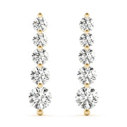 18K Yellow Gold 1 ct tw Fashion Diamond Earring