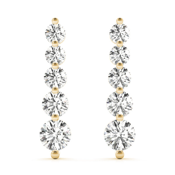 18K Yellow Gold 1 ct tw Fashion Diamond Earring