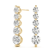 18K Yellow Gold 1 ct tw Fashion Diamond Earring