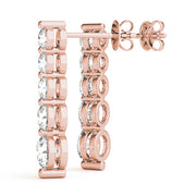 14K Rose Gold 1 ct tw Fashion Diamond Earring