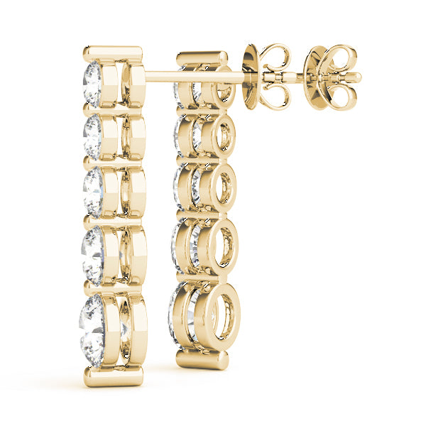 18K Yellow Gold 1 ct tw Fashion Diamond Earring