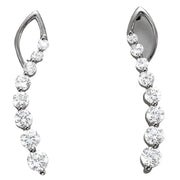 14K White Gold 1/2 ct tw Fashion Diamond Earring