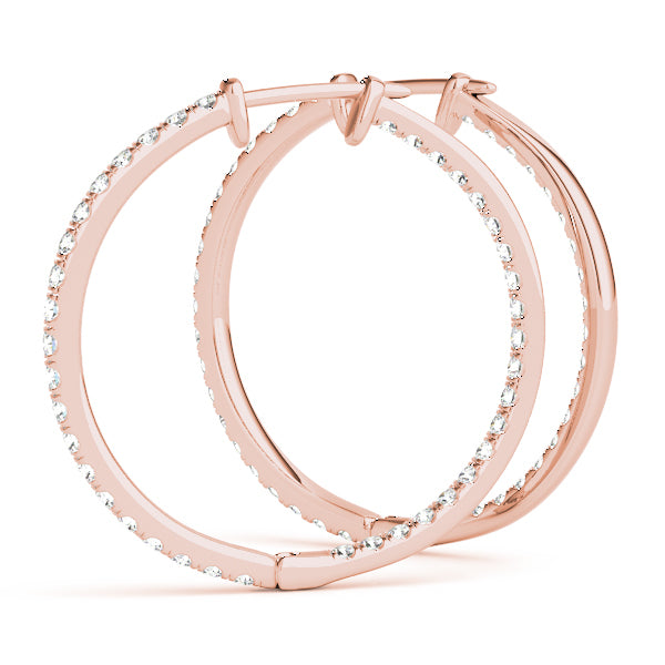 18K Rose Gold 1/3 ct tw Fashion Diamond Earring