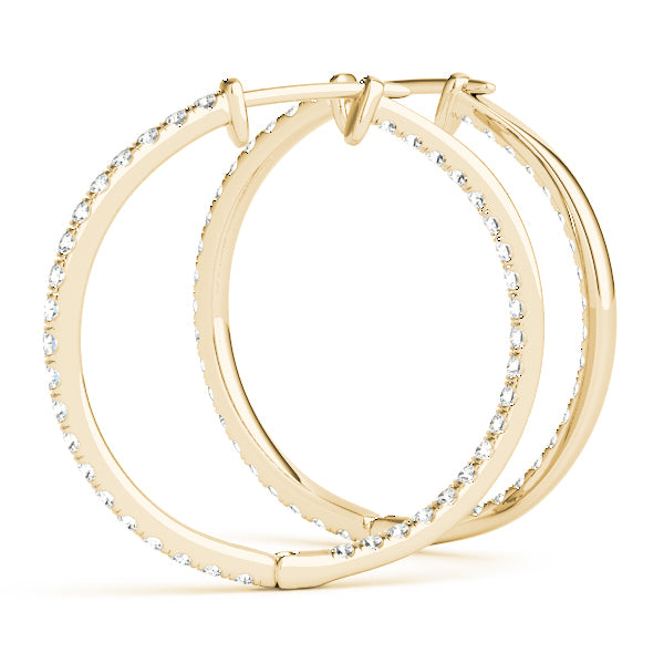 18K Yellow Gold 1/3 ct tw Fashion Diamond Earring
