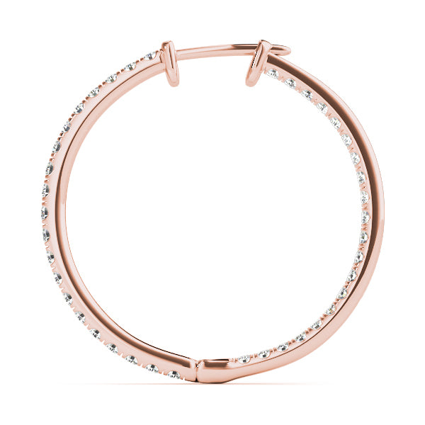 14K Rose Gold 1/3 ct tw Fashion Diamond Earring