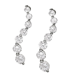 Platinum 1 ct tw Fashion Diamond Earring