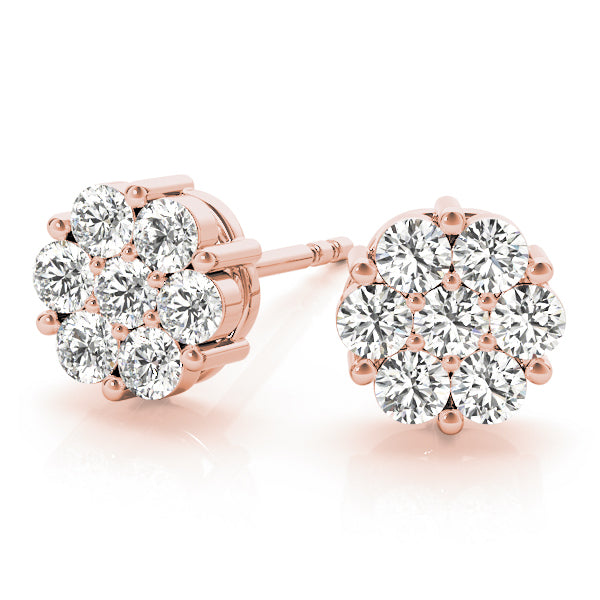 14K Rose Gold 1/2 ct tw Fashion Diamond Earring