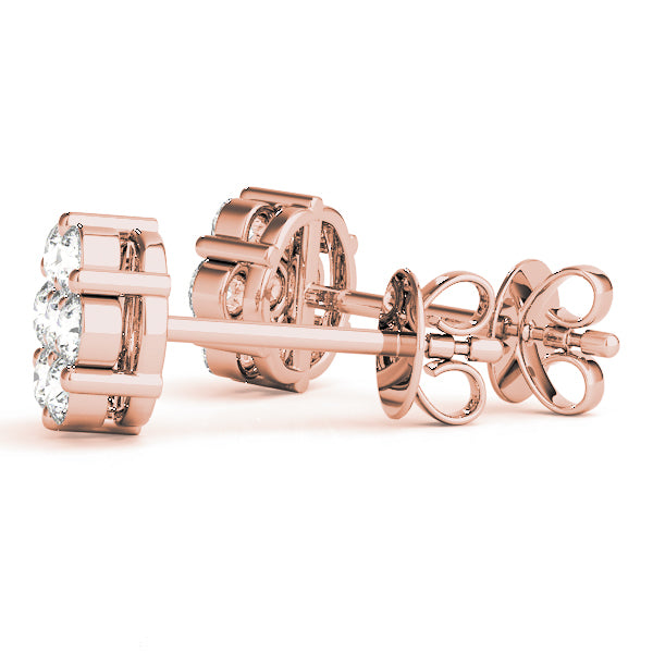 14K Rose Gold 1/2 ct tw Fashion Diamond Earring