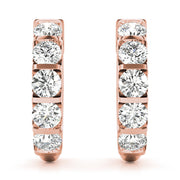18K Rose Gold 1 ct tw Fashion Diamond Earring