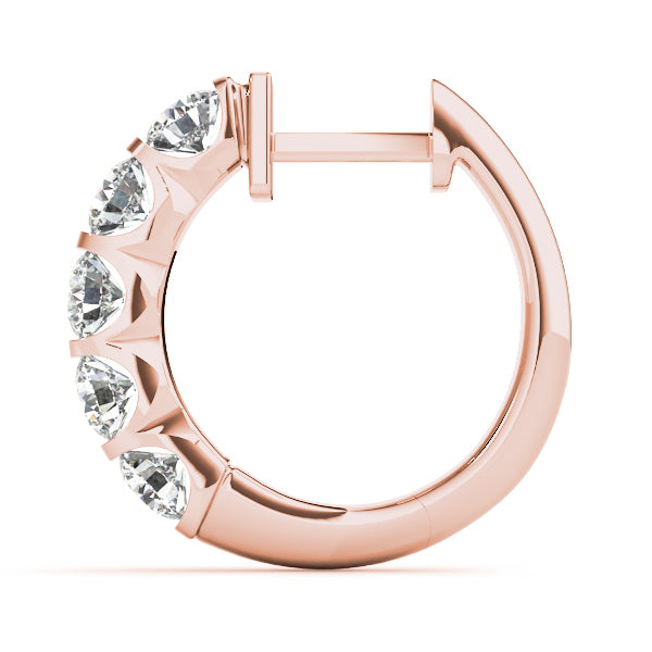 14K Rose Gold 1 ct tw Fashion Diamond Earring