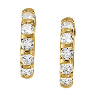 14K White Gold 1 ct tw Fashion Diamond Earring