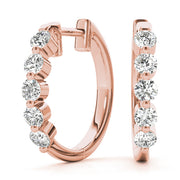18K Rose Gold 1/2 ct tw Fashion Diamond Earring