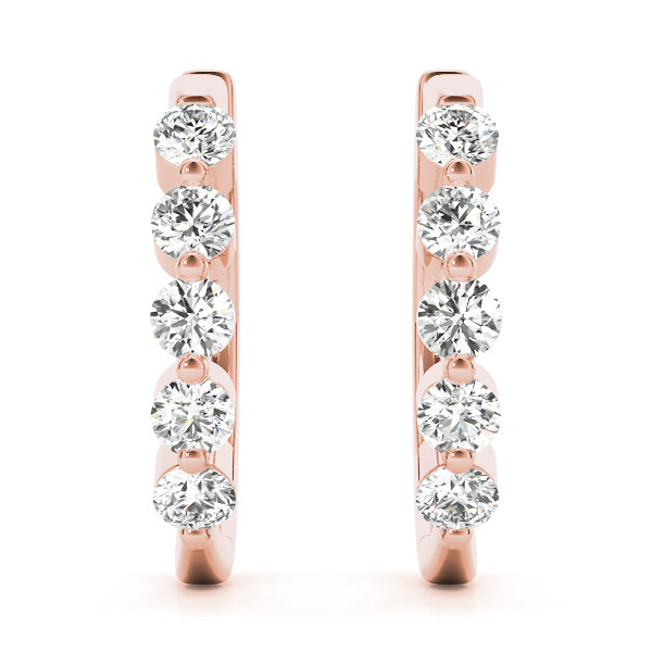18K Rose Gold 1/2 ct tw Fashion Diamond Earring