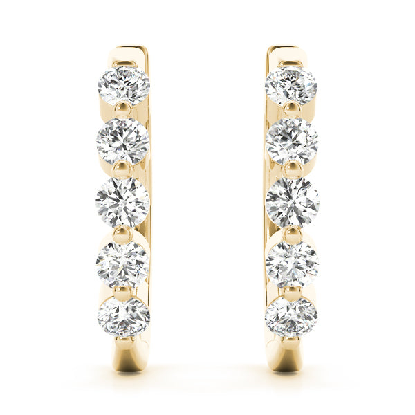 18K Yellow Gold 1/2 ct tw Fashion Diamond Earring