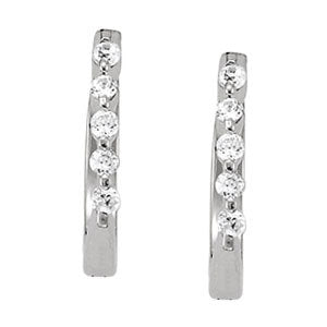 Platinum 1/2 ct tw Fashion Diamond Earring