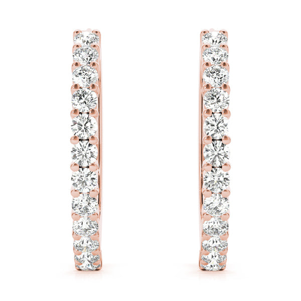 14K Rose Gold 1/2 ct tw Fashion Diamond Earring