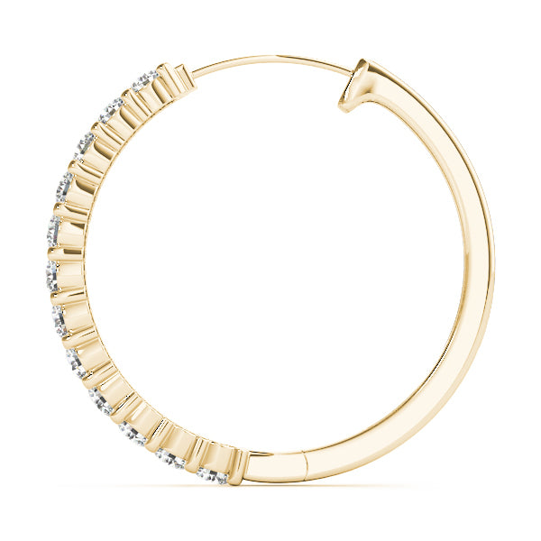 18K Yellow Gold 1/2 ct tw Fashion Diamond Earring