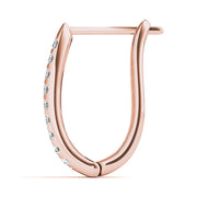 18K Rose Gold 1 ct tw J-Hoops Diamond Earring