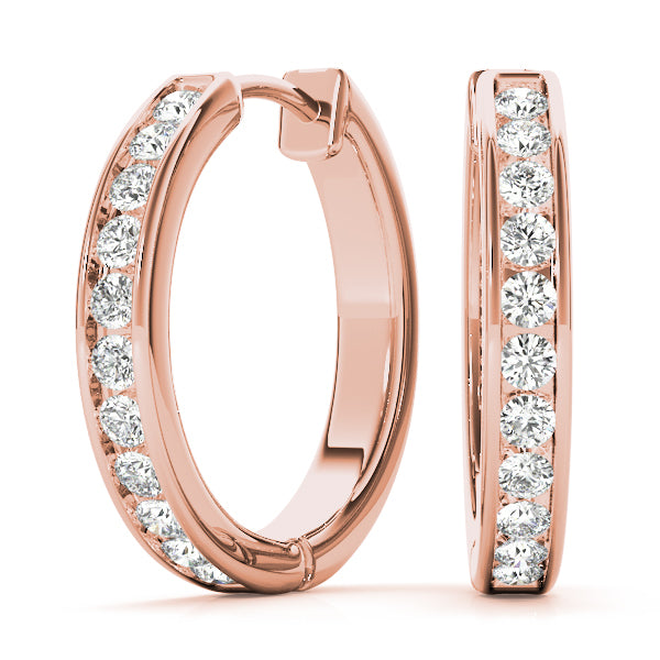 14K Rose Gold 1/2 ct tw Fashion Diamond Earring