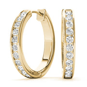 18K Yellow Gold 1/2 ct tw Fashion Diamond Earring