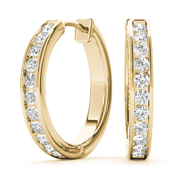 18K Yellow Gold 1/2 ct tw Fashion Diamond Earring