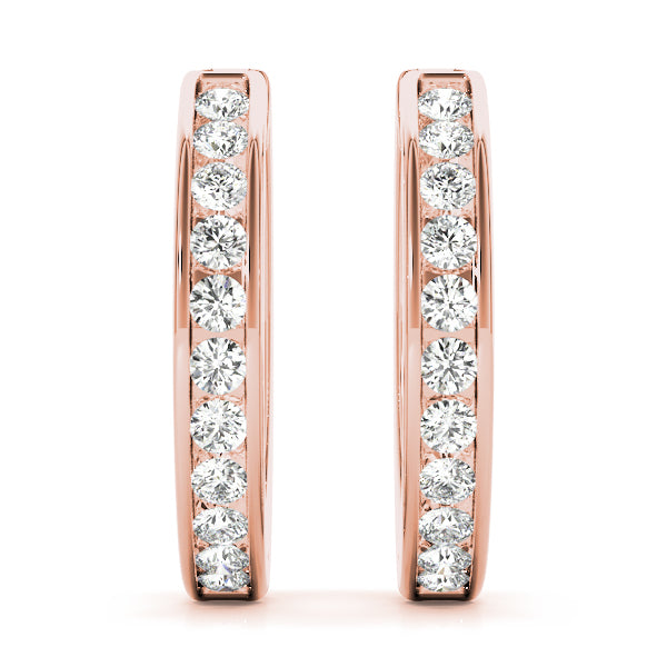 18K Rose Gold 1/2 ct tw Fashion Diamond Earring